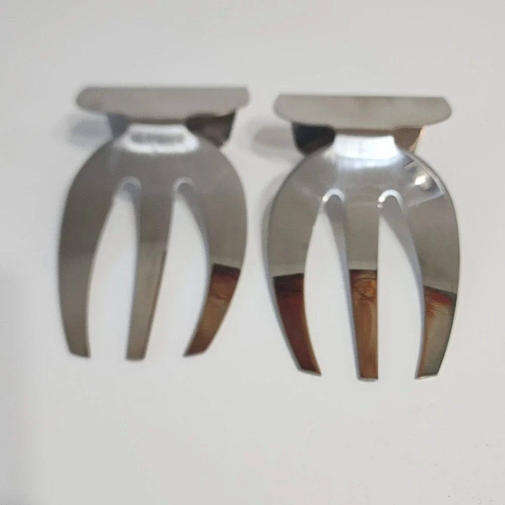 Stainless Steel Salad Hands Claws Tossing Fork Server Utensils Pasta Toss Serve - Picture 6 of 11